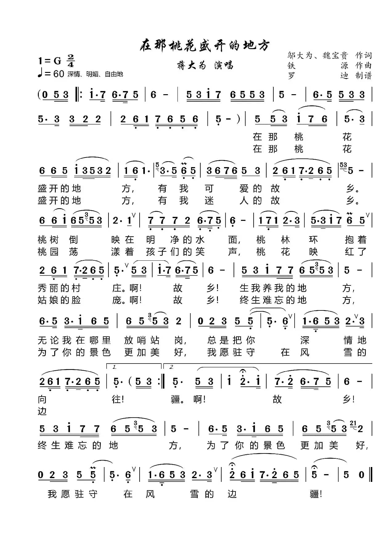 在那桃花盛开的地方