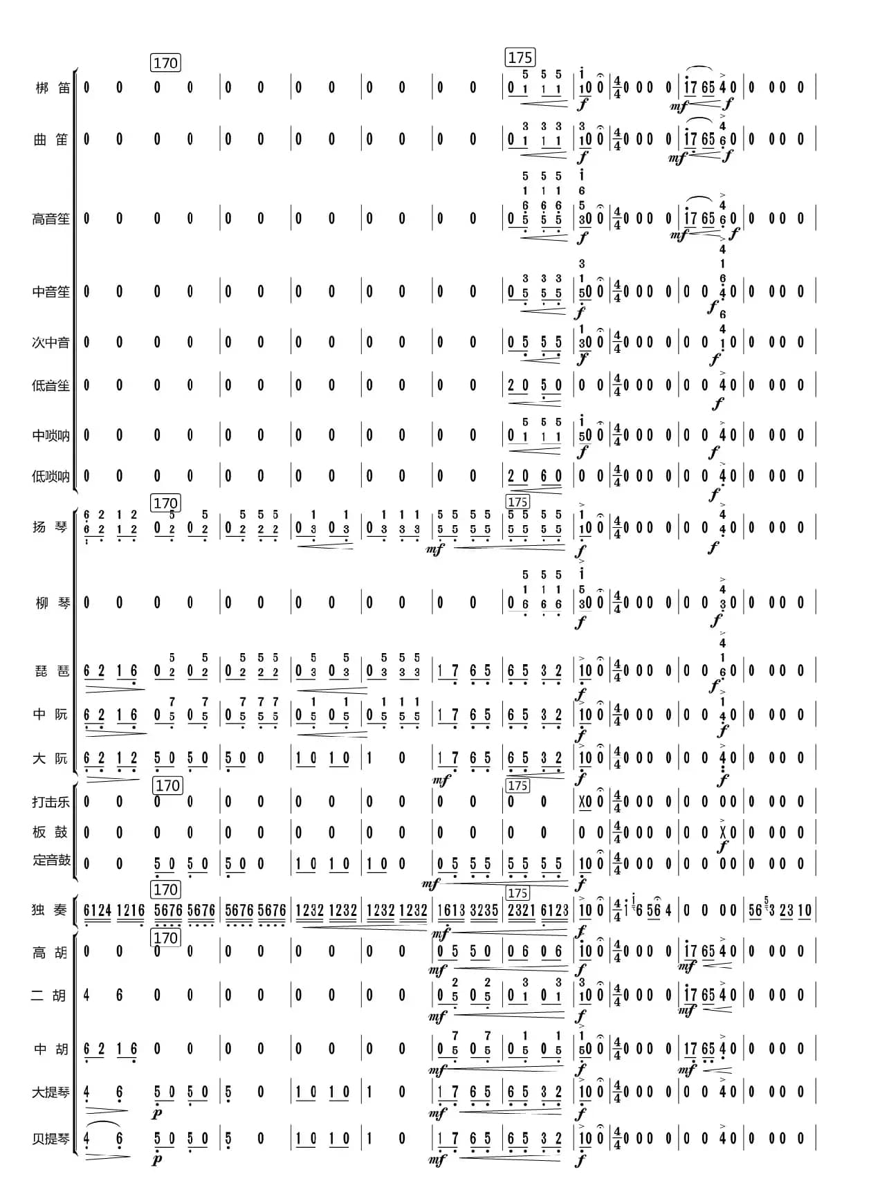 洪湖随想曲（总谱）