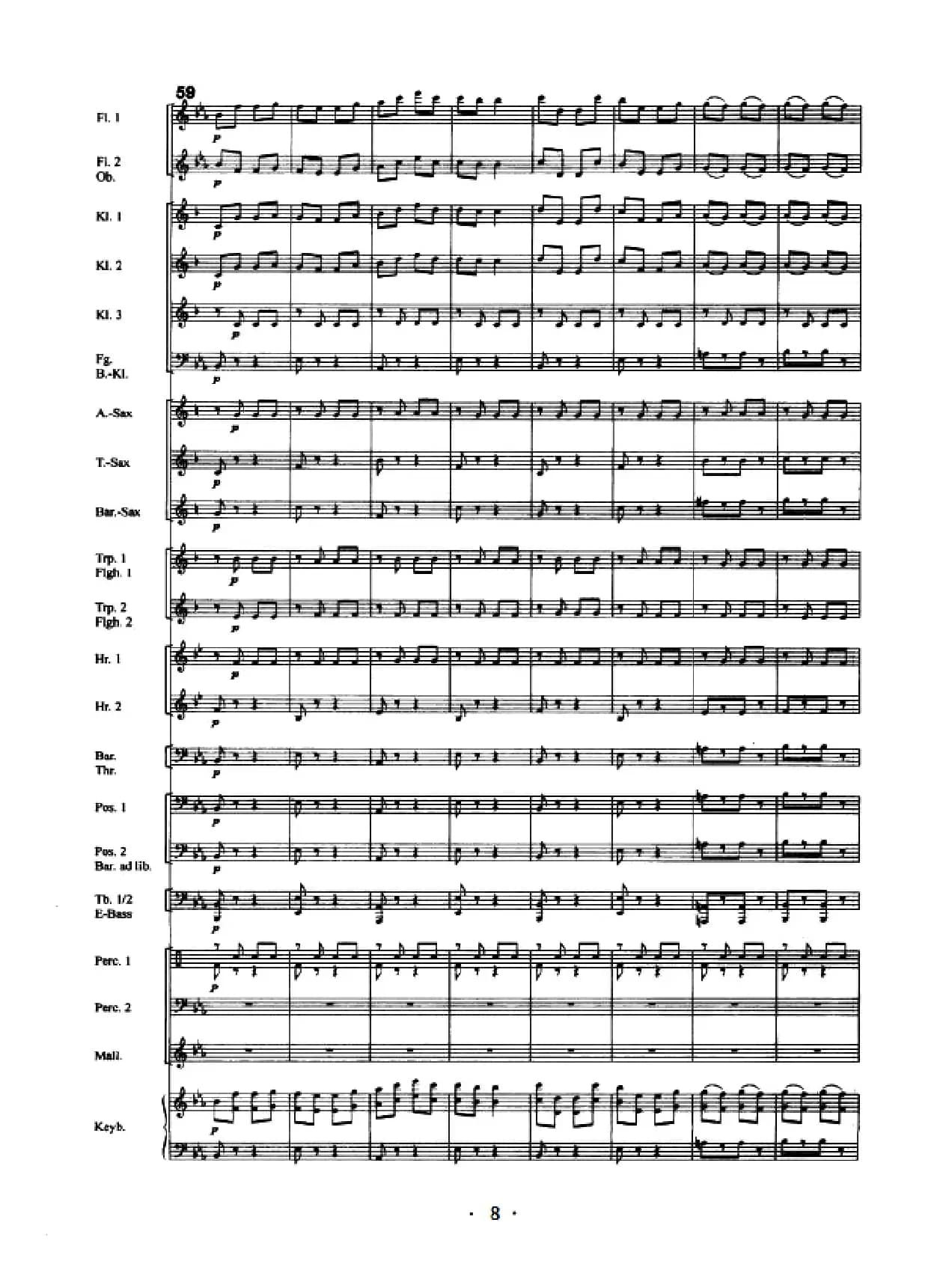 康康舞曲（管乐总谱）