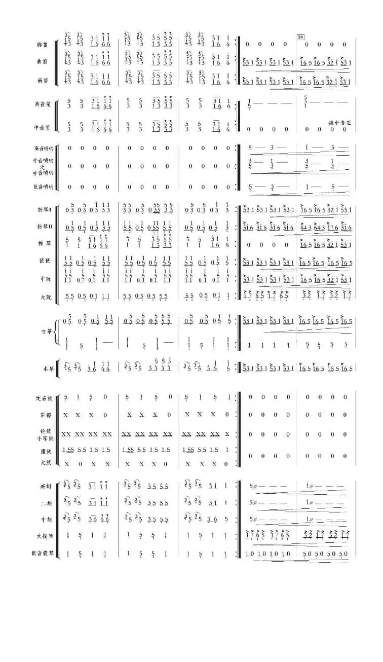北京喜讯到边寨（总谱）