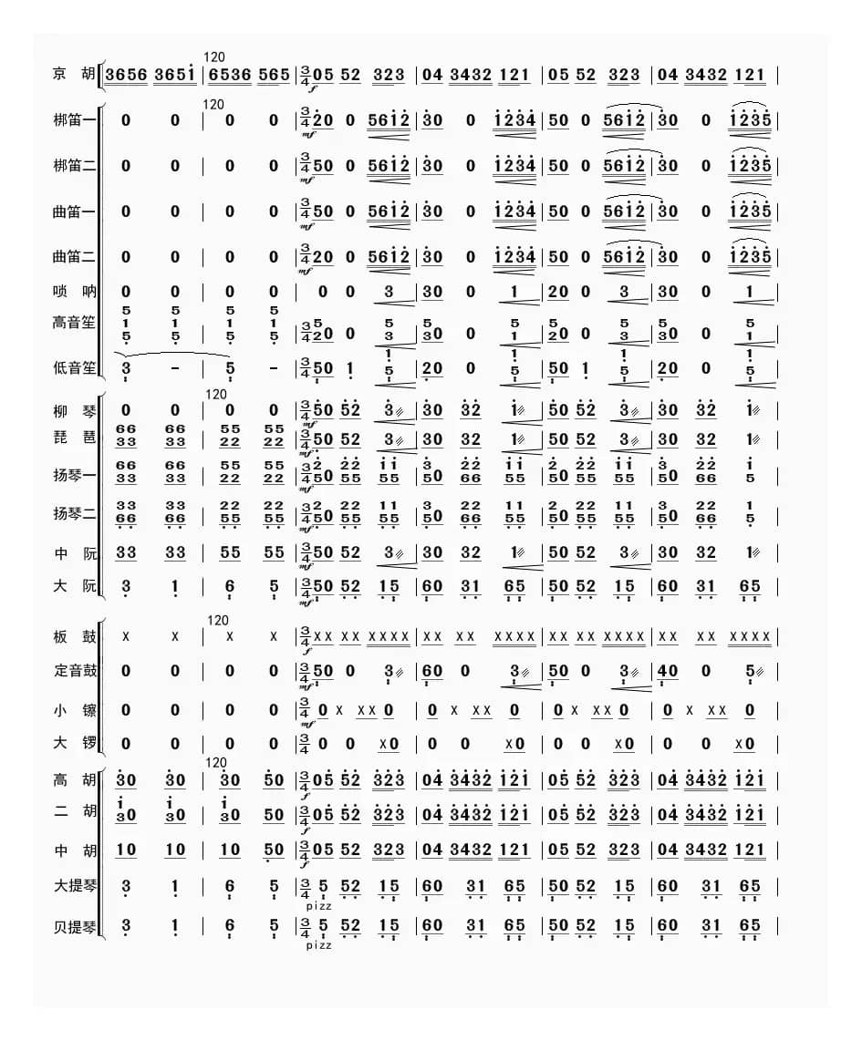 夜深沉（总谱）