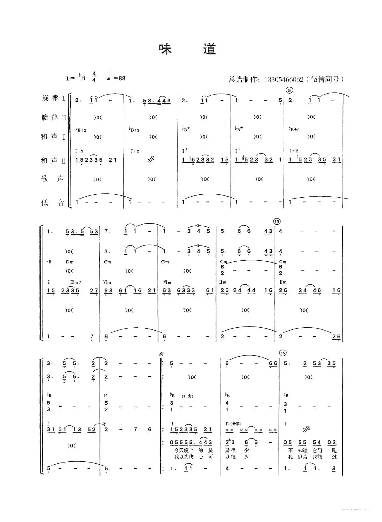 味道（乐队总谱）
