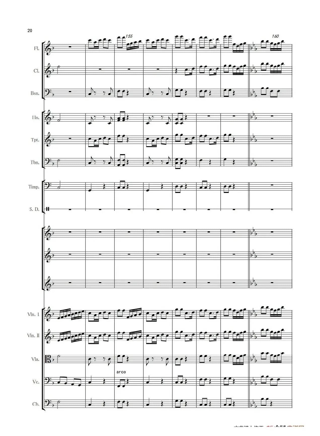 保卫黄河（五线谱）（管弦乐总谱）