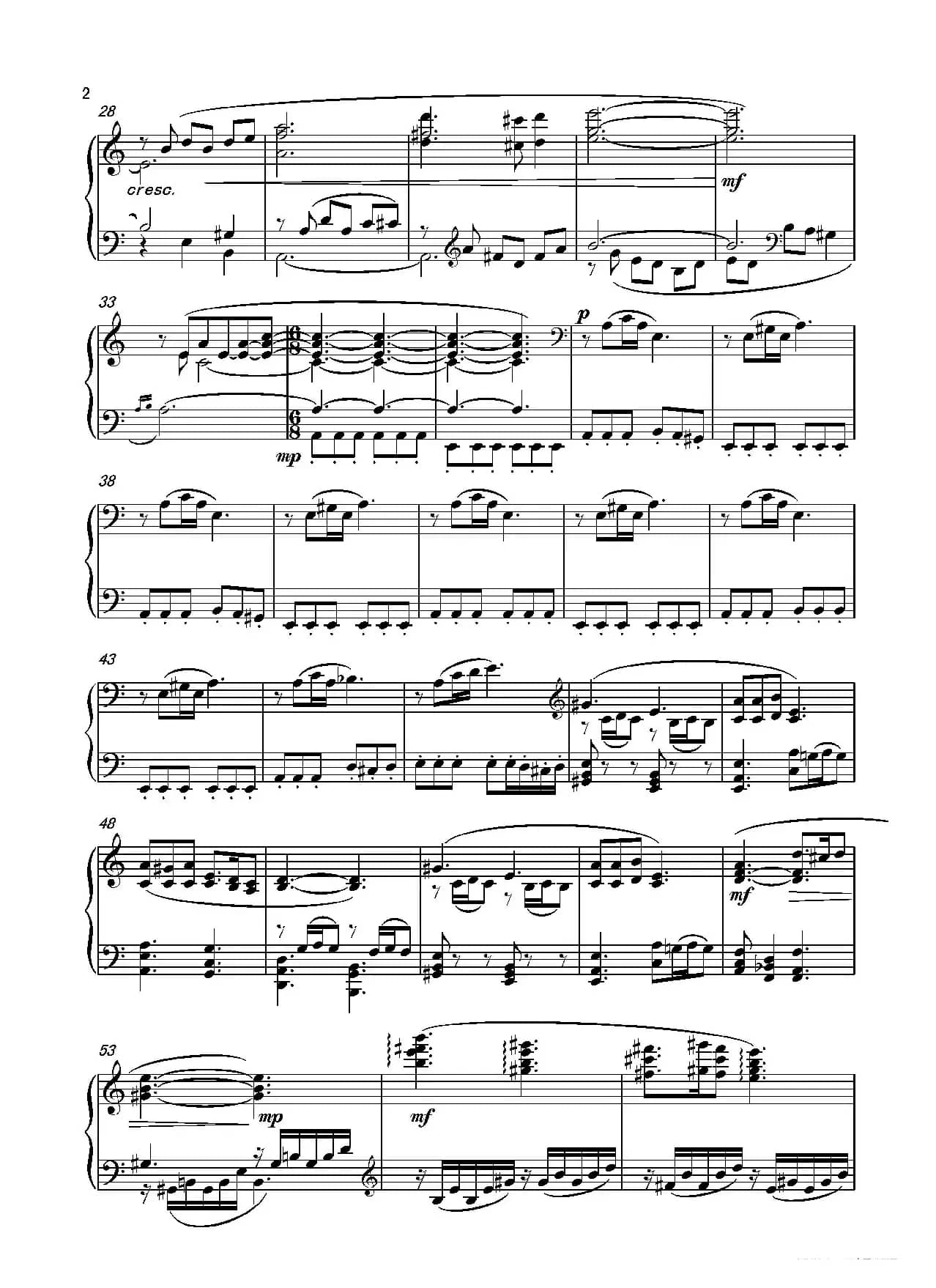 第二钢琴奏鸣曲Piano SonataNo.2