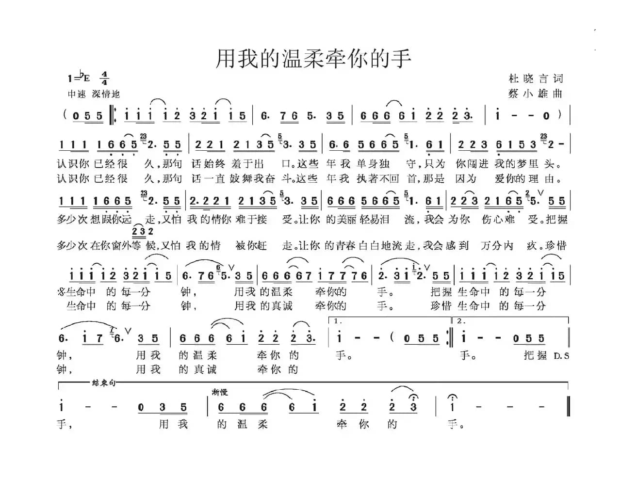 用我的温柔牵你的手