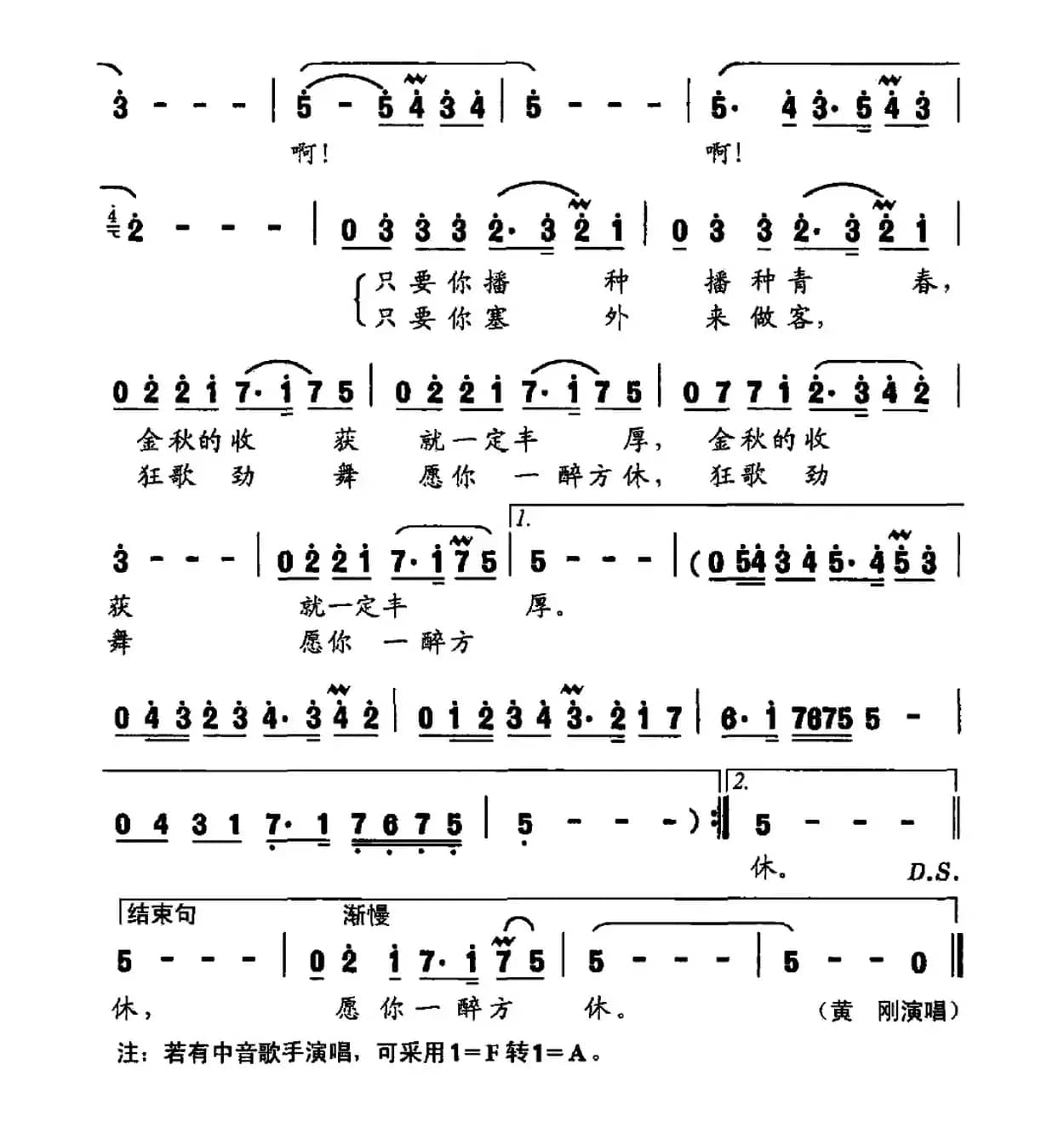 好一幅醉人的北国秋（鲁淑然词 王怀坚曲）