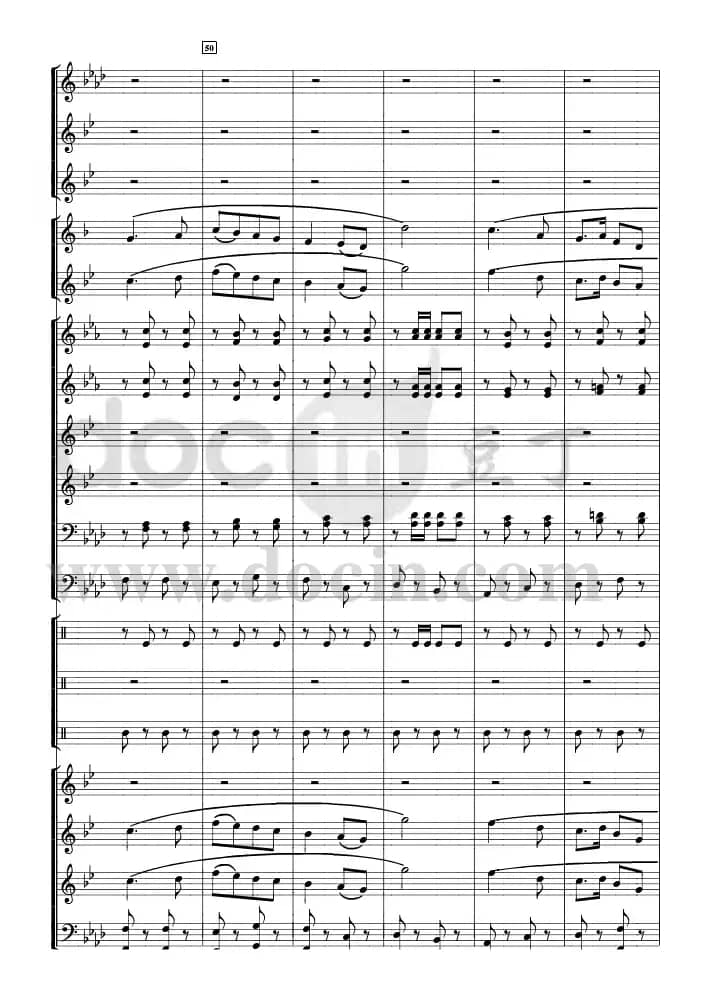 团结友谊进行曲( 军乐总谱)