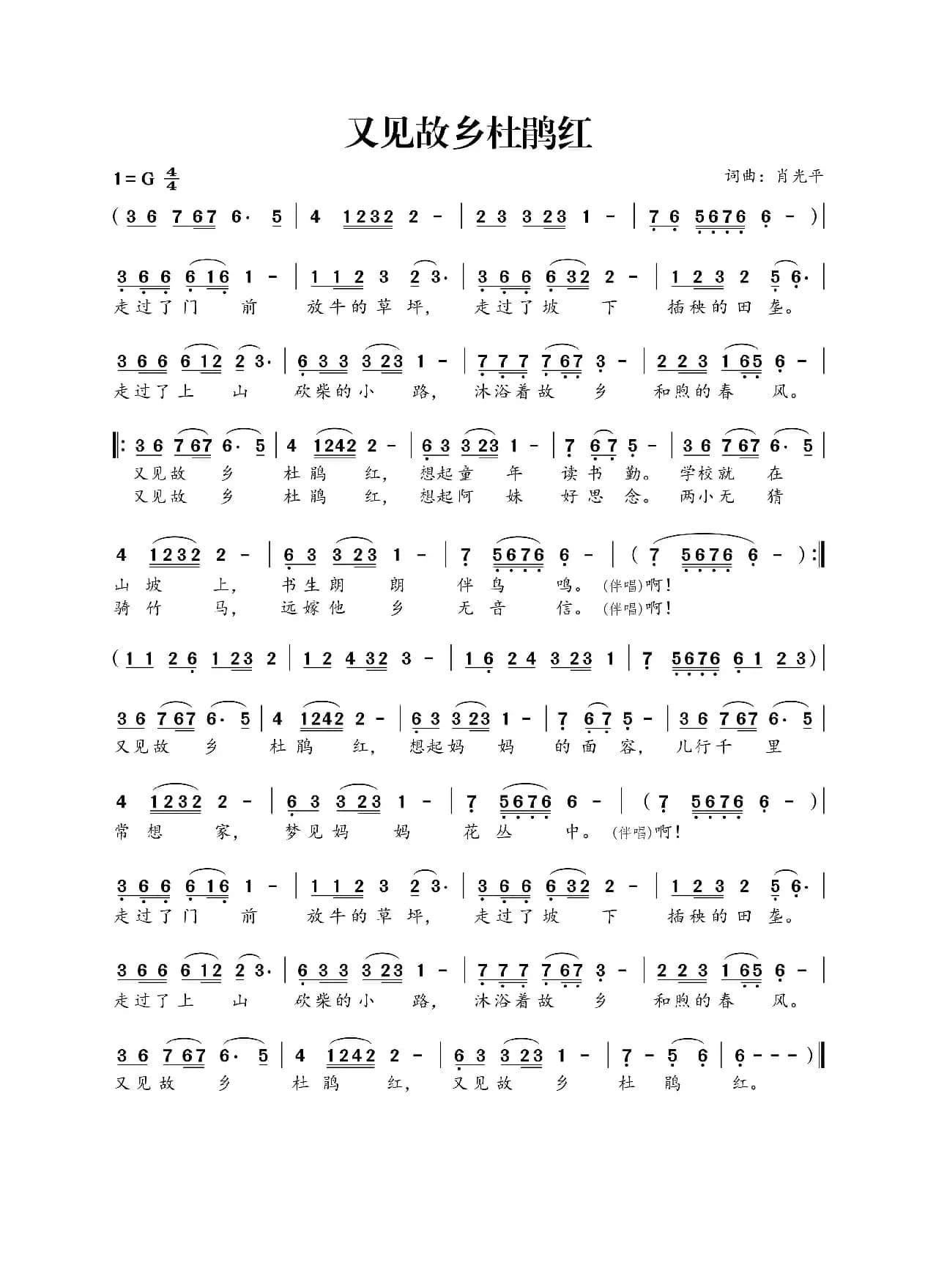 又见故乡杜鹃红