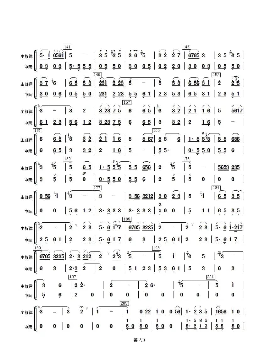 江南小镇（中阮分谱）