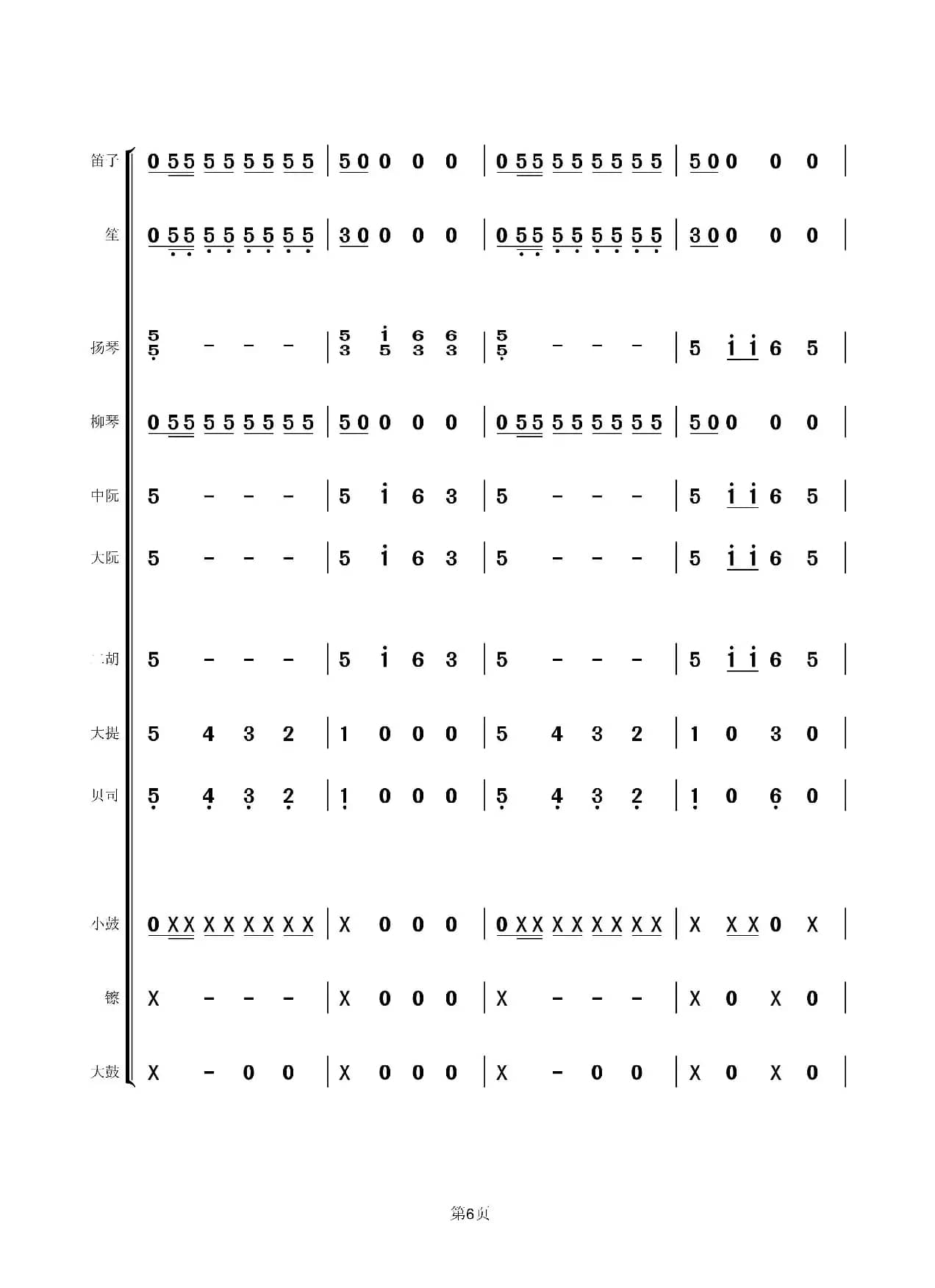 回娘家（民乐总谱）（小小张制谱）