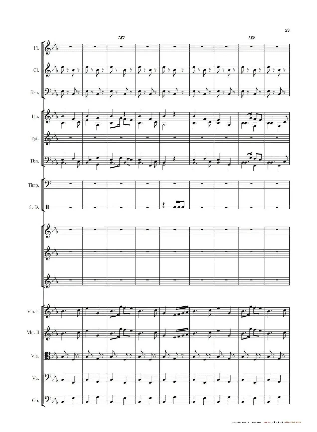 保卫黄河（五线谱）（管弦乐总谱）