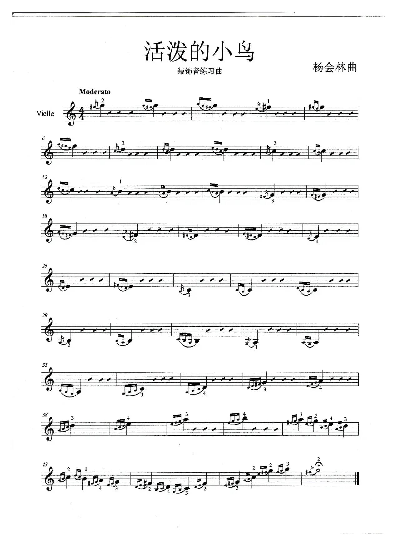 活泼的小鸟（小提琴曲）