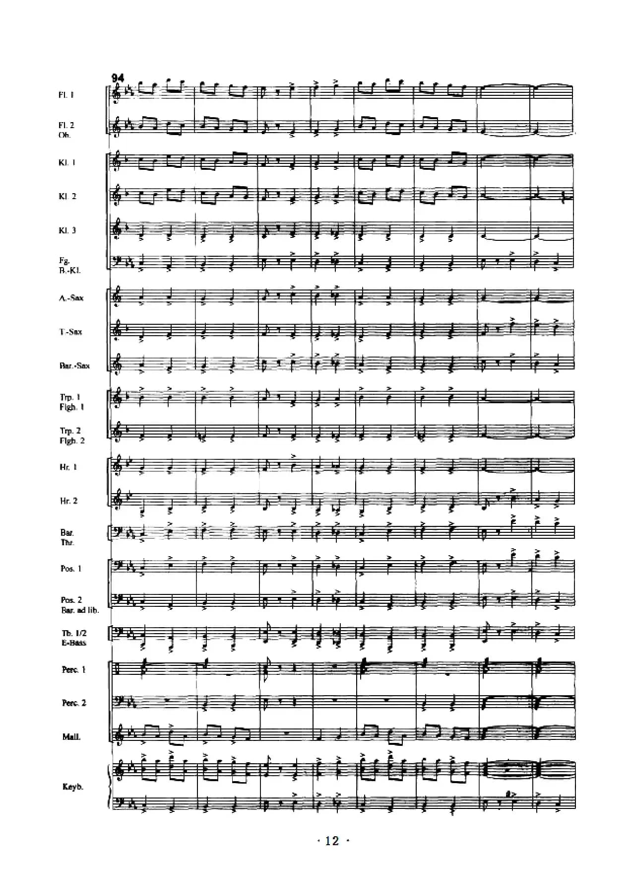 康康舞曲（管乐总谱）