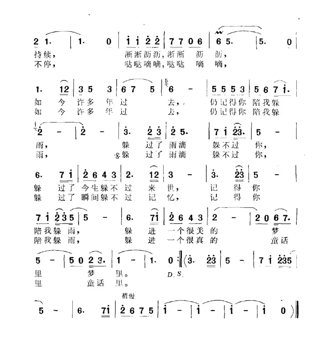 记得你陪我躲雨