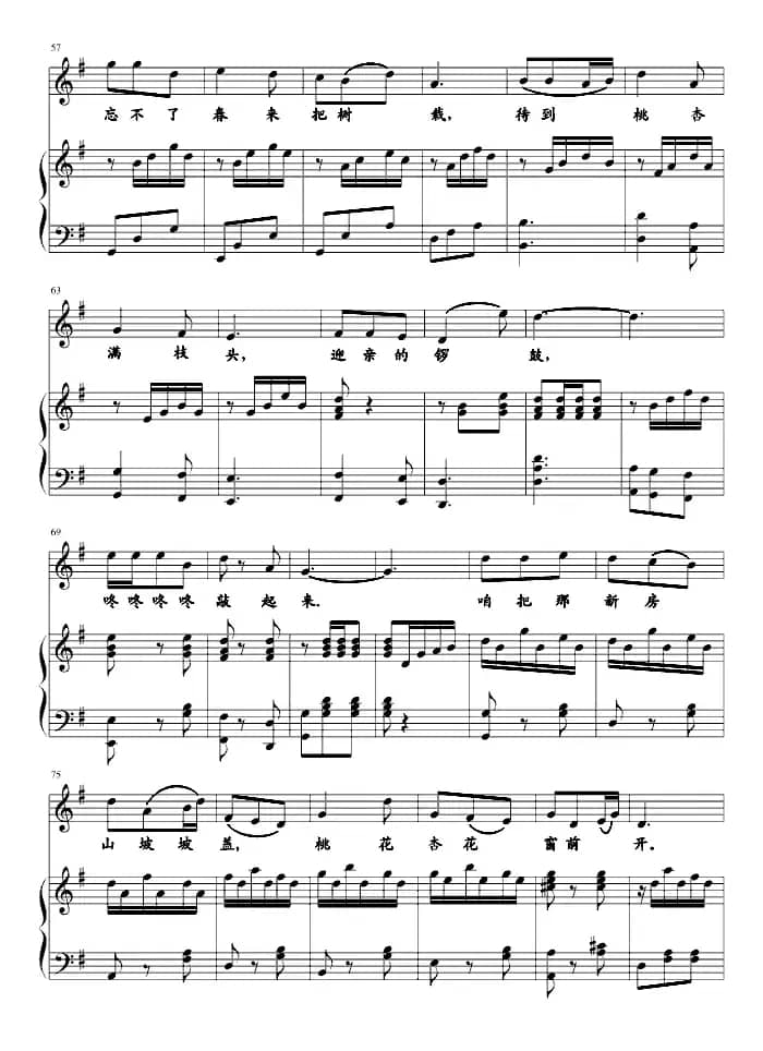 桃花红 杏花白(王志信编曲版、正谱)