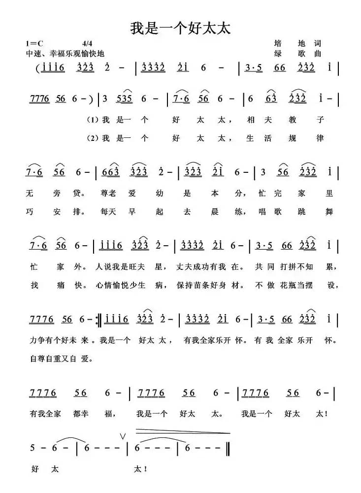 我是一个好太太