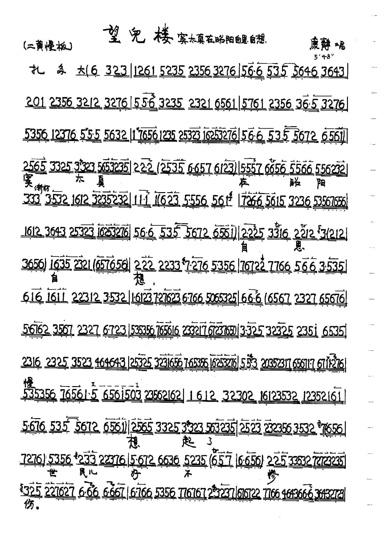 窦太真在昭阳自思自叹（京剧《望儿楼》窦太真唱段）