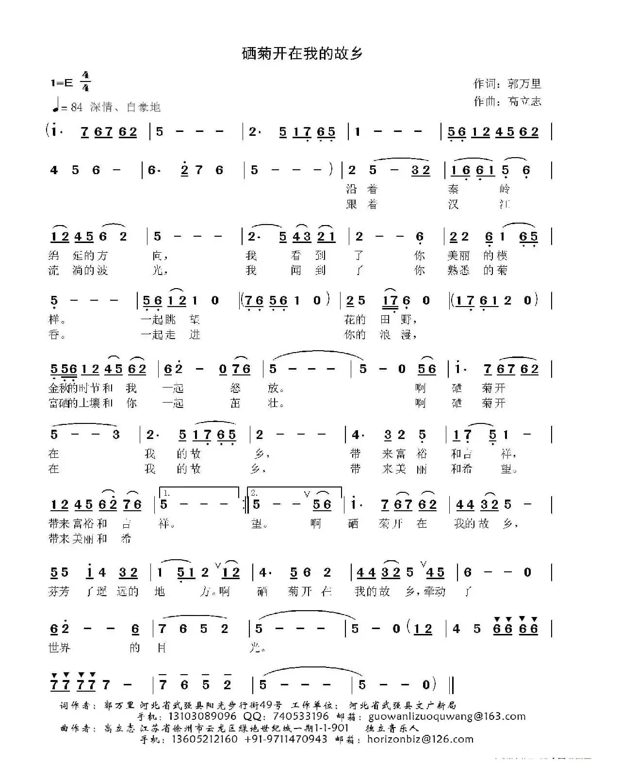 硒菊开在我的故乡