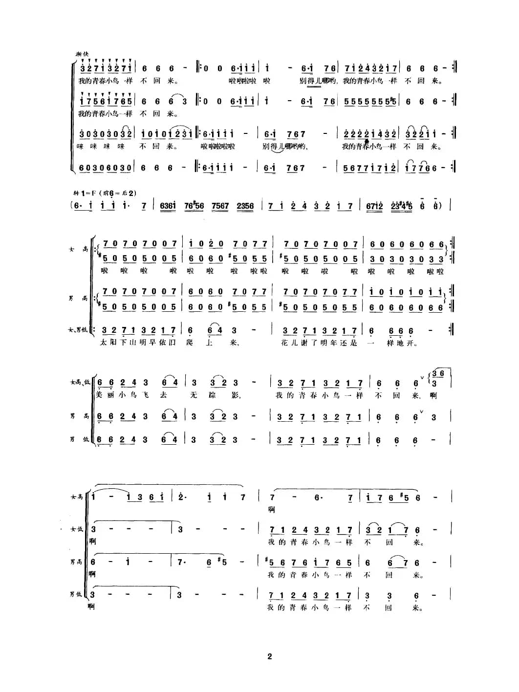 青春舞曲（混声合唱）