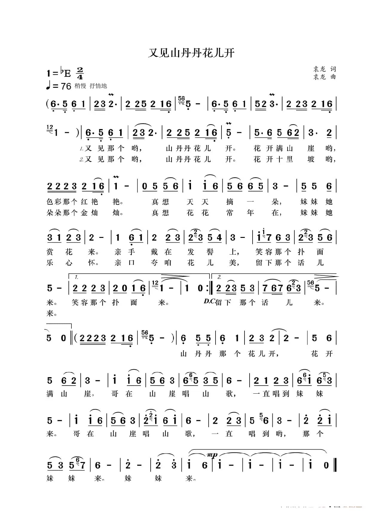 又见山丹丹花儿开