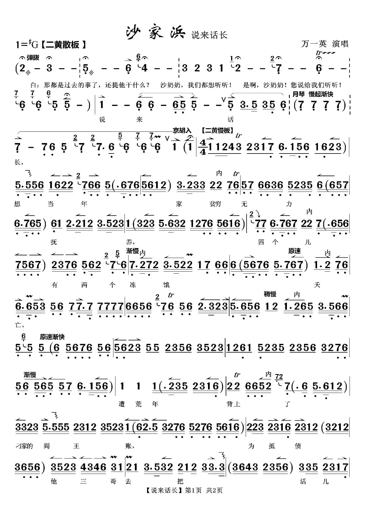 说来话长（京剧《沙家浜》唱段）