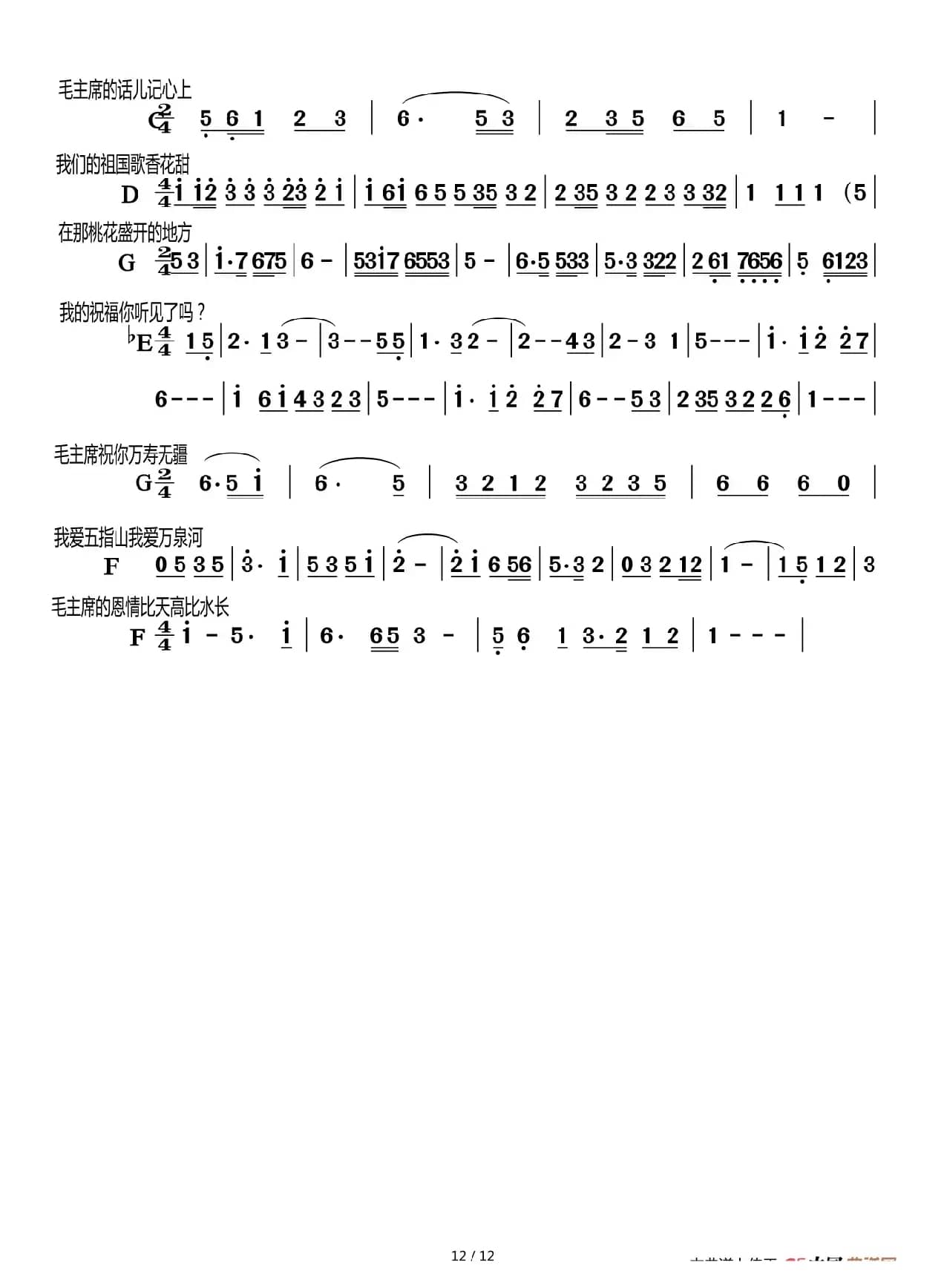 歌曲前奏集锦（共12页150首）