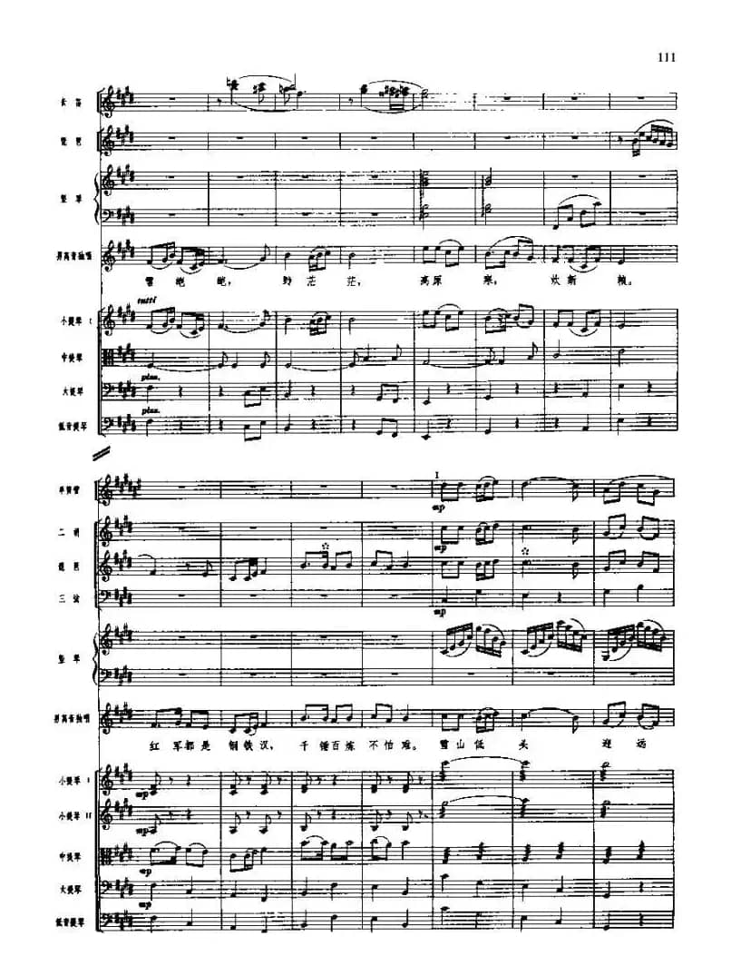 长征组歌(总谱线)六过雪山草地