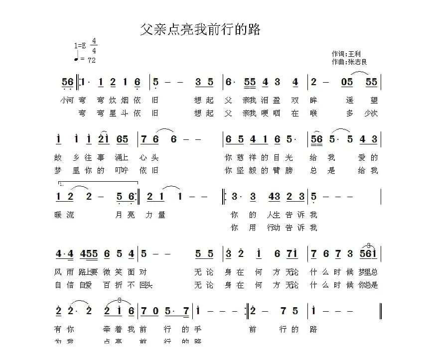 父亲点亮我前行的路