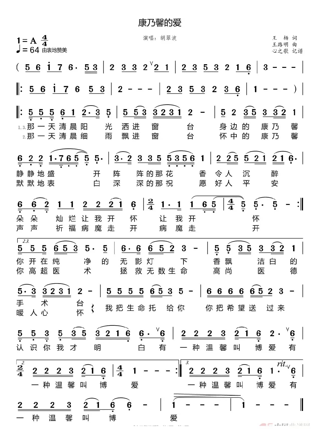 康乃馨的爱（胡翠波）