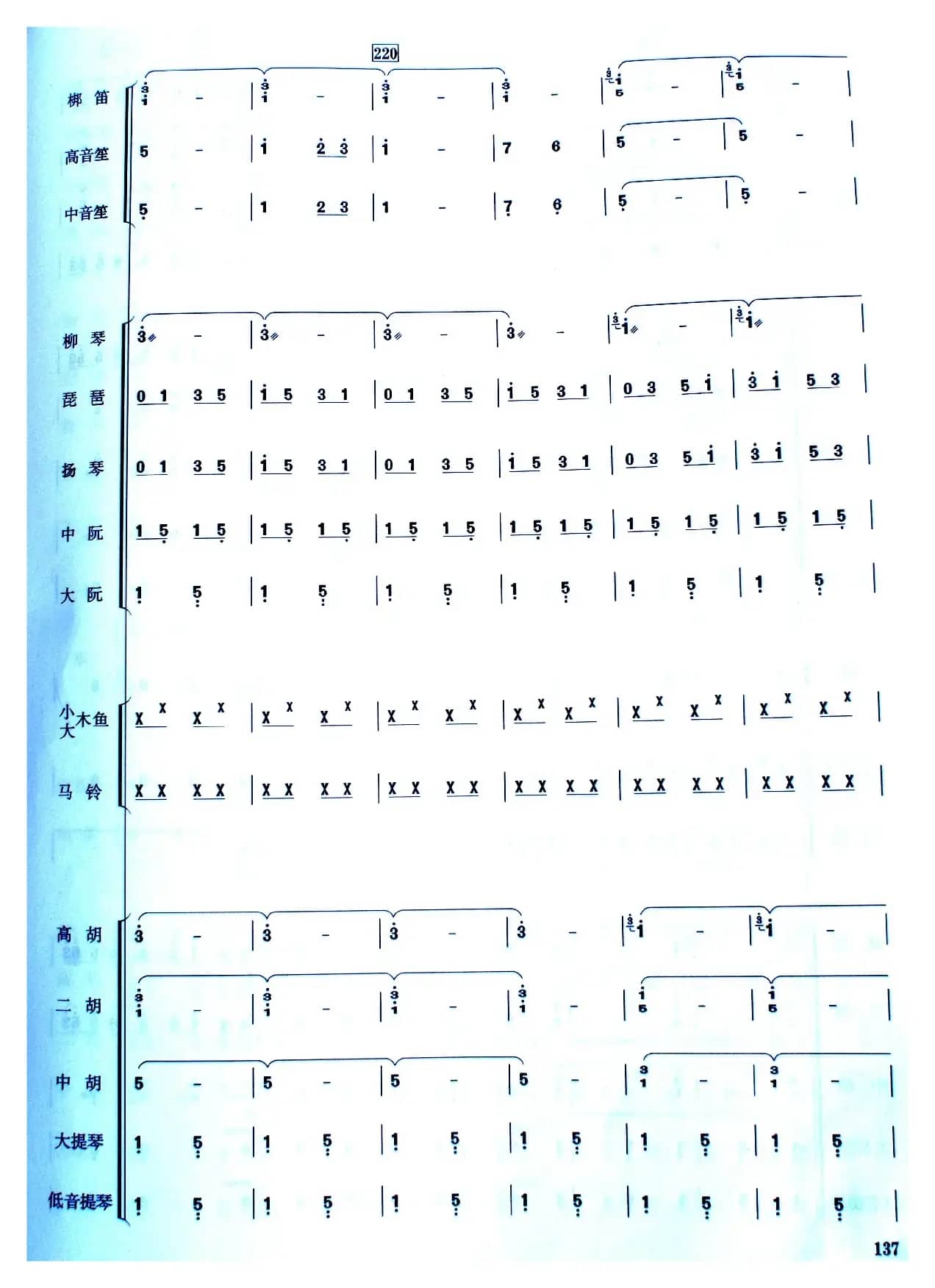 中国电影音乐联奏（民乐合奏总谱）