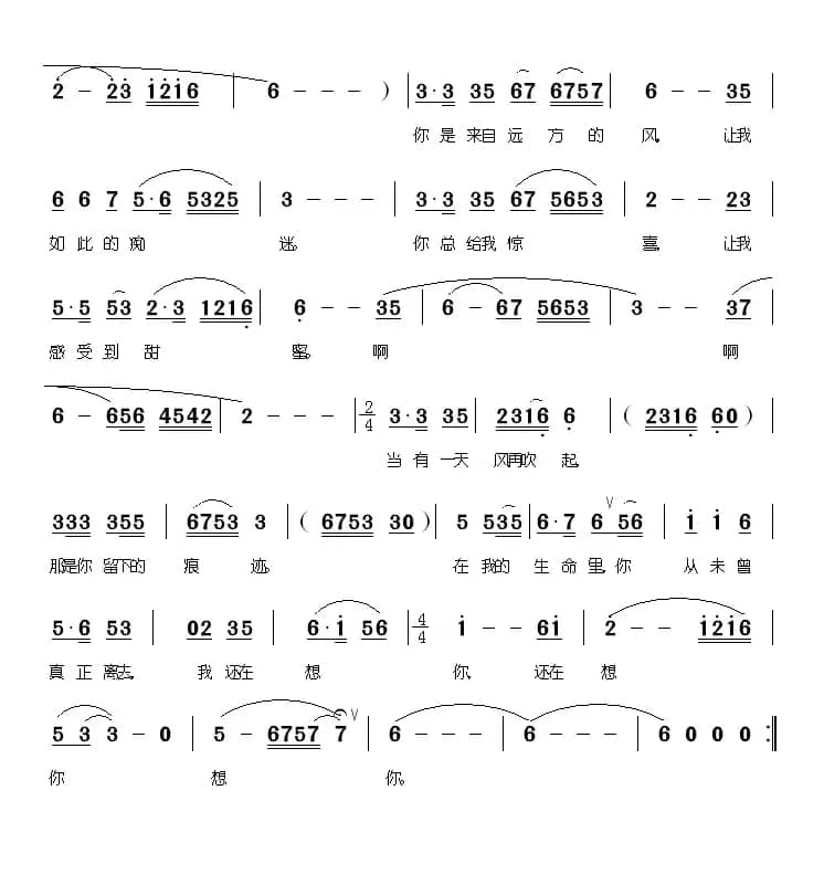 远方的风（张帅词 南风曲）
