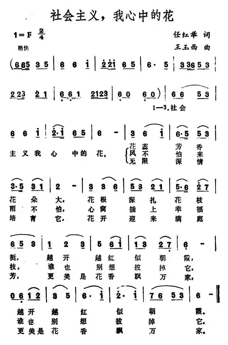 社会主义，我心中的花 