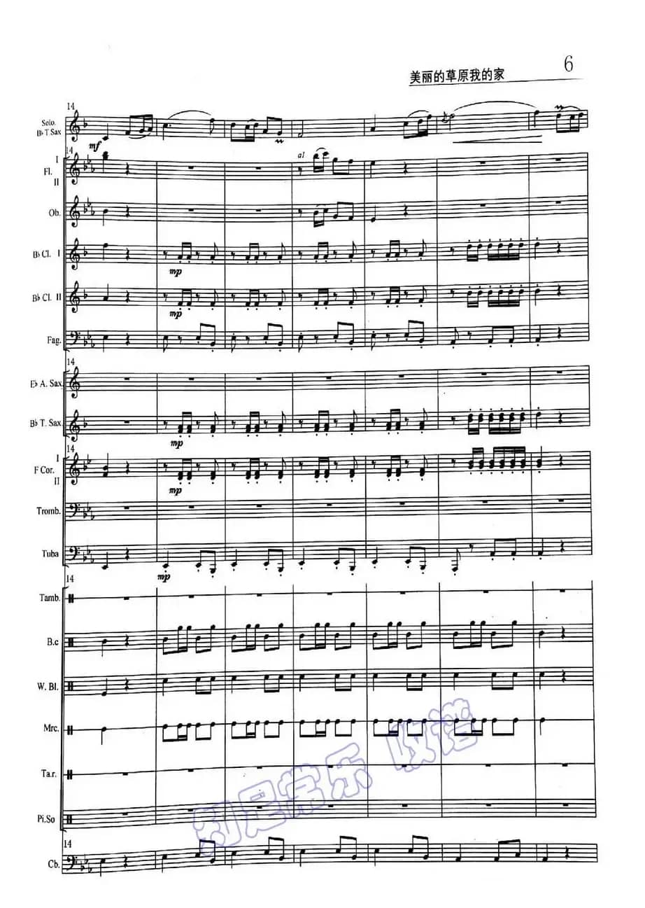 美丽的草原我的家(次中萨克斯与乐队)06-10