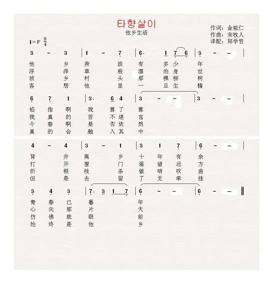 [朝韩]타향살이（中文版）