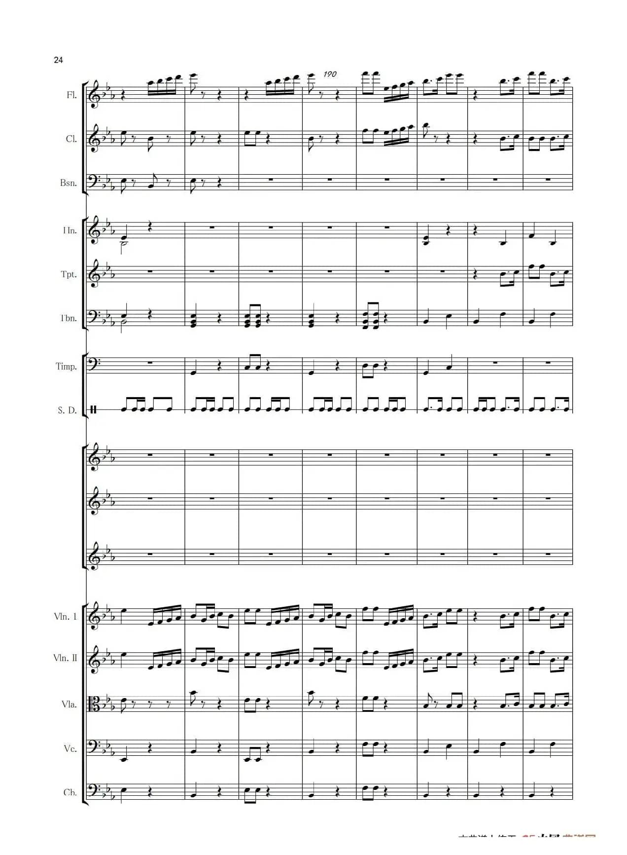 保卫黄河（五线谱）（管弦乐总谱）