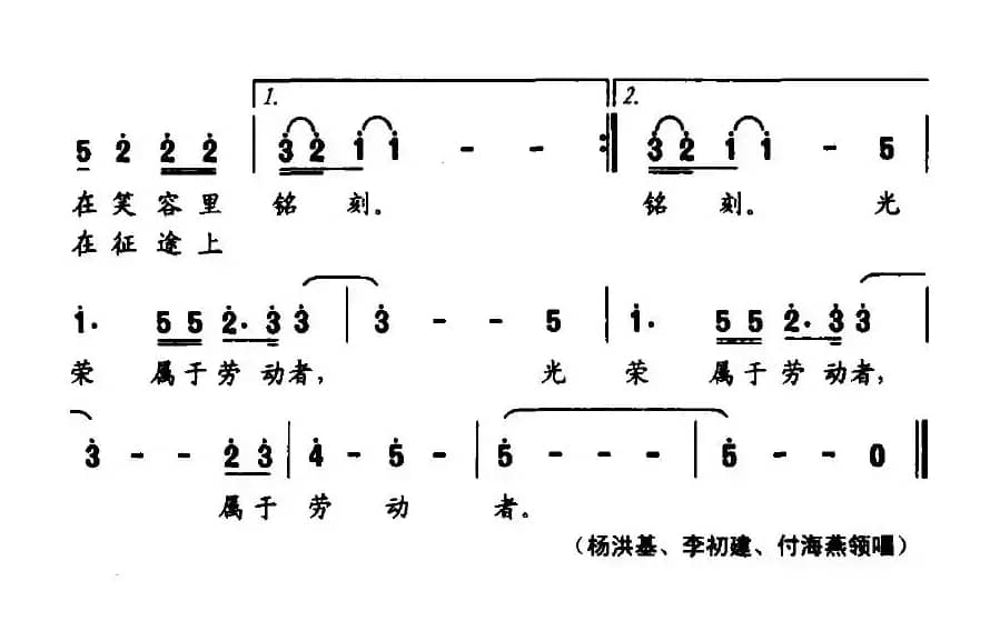 光荣属于劳动者