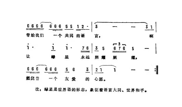 绿星歌（电视片《绿星之邦》主题曲）