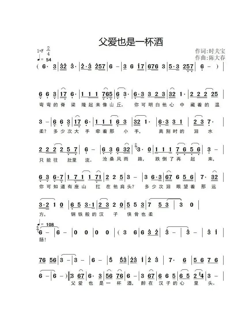 父爱也是一杯酒