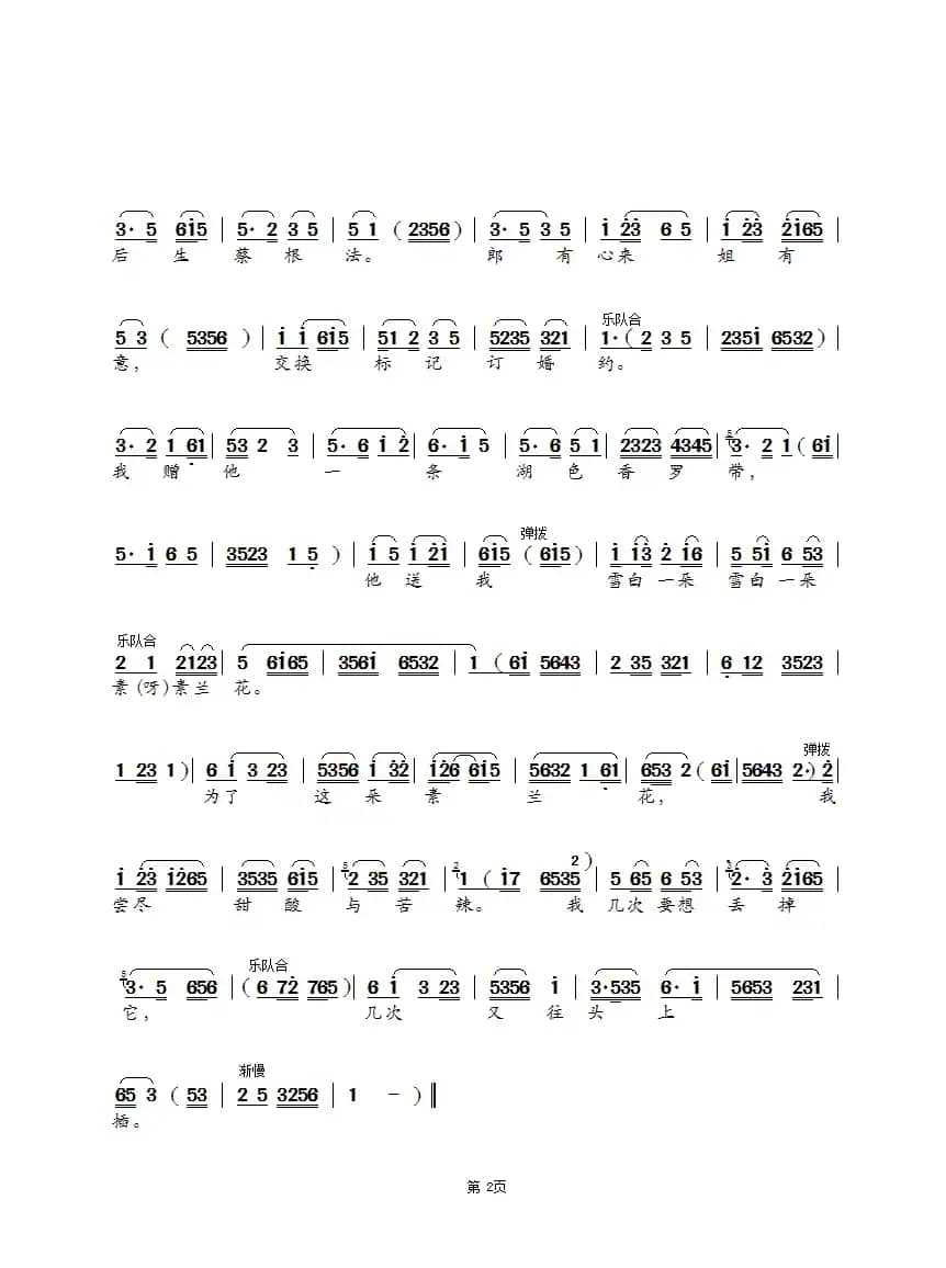 看见兰花想起他（锡剧《拔兰花》选段）