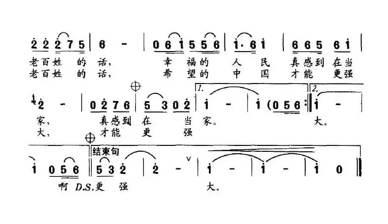 老百姓的话（蒋平、晓雪词 薛清海曲）