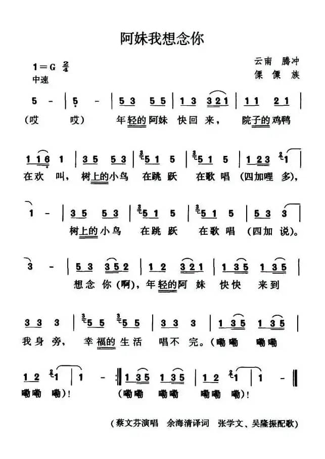 阿妹我想念你