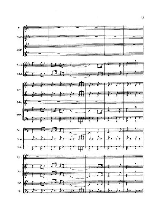 向国防现代化进军（军乐总谱线）11-15