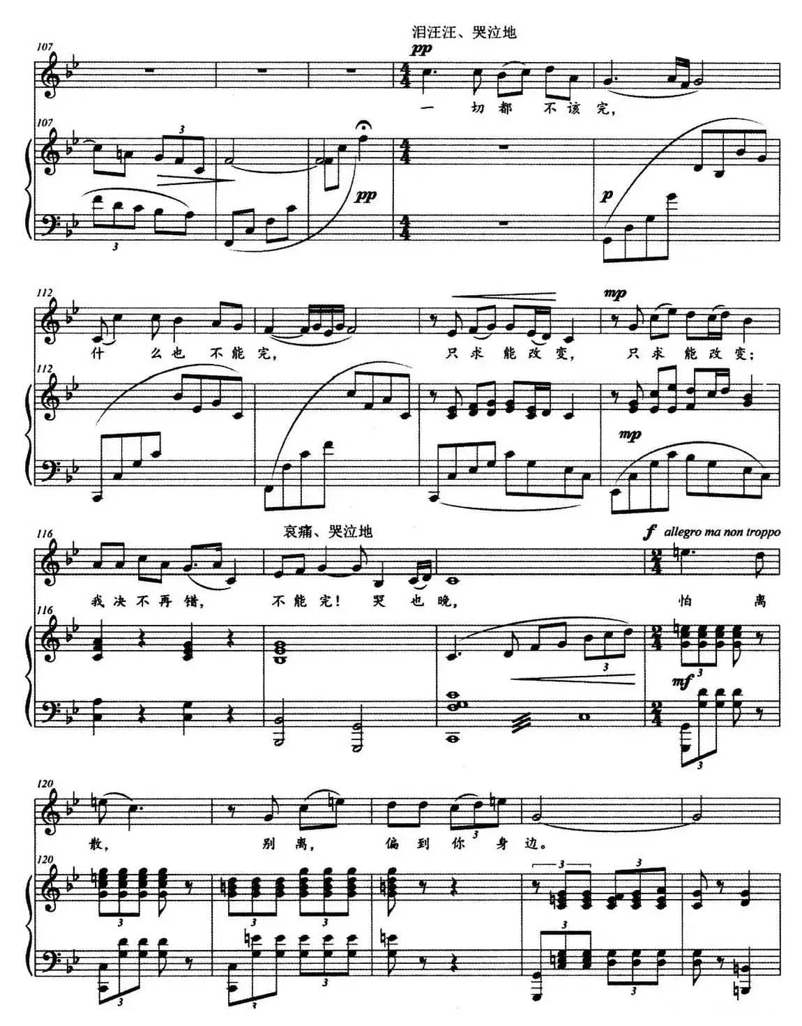 有一颗爱心飘落（选自歌剧《归·去·来》嫦娥唱段）（正谱）