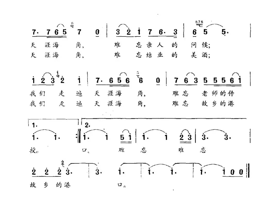 难忘故乡的港口（电视音乐片《江海魂》选曲）
