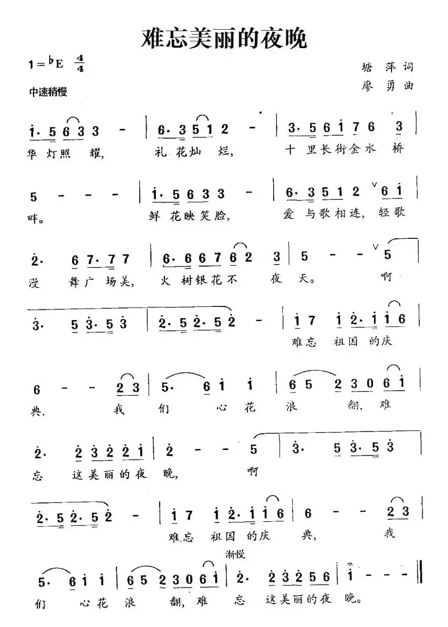 难忘美丽的夜晚