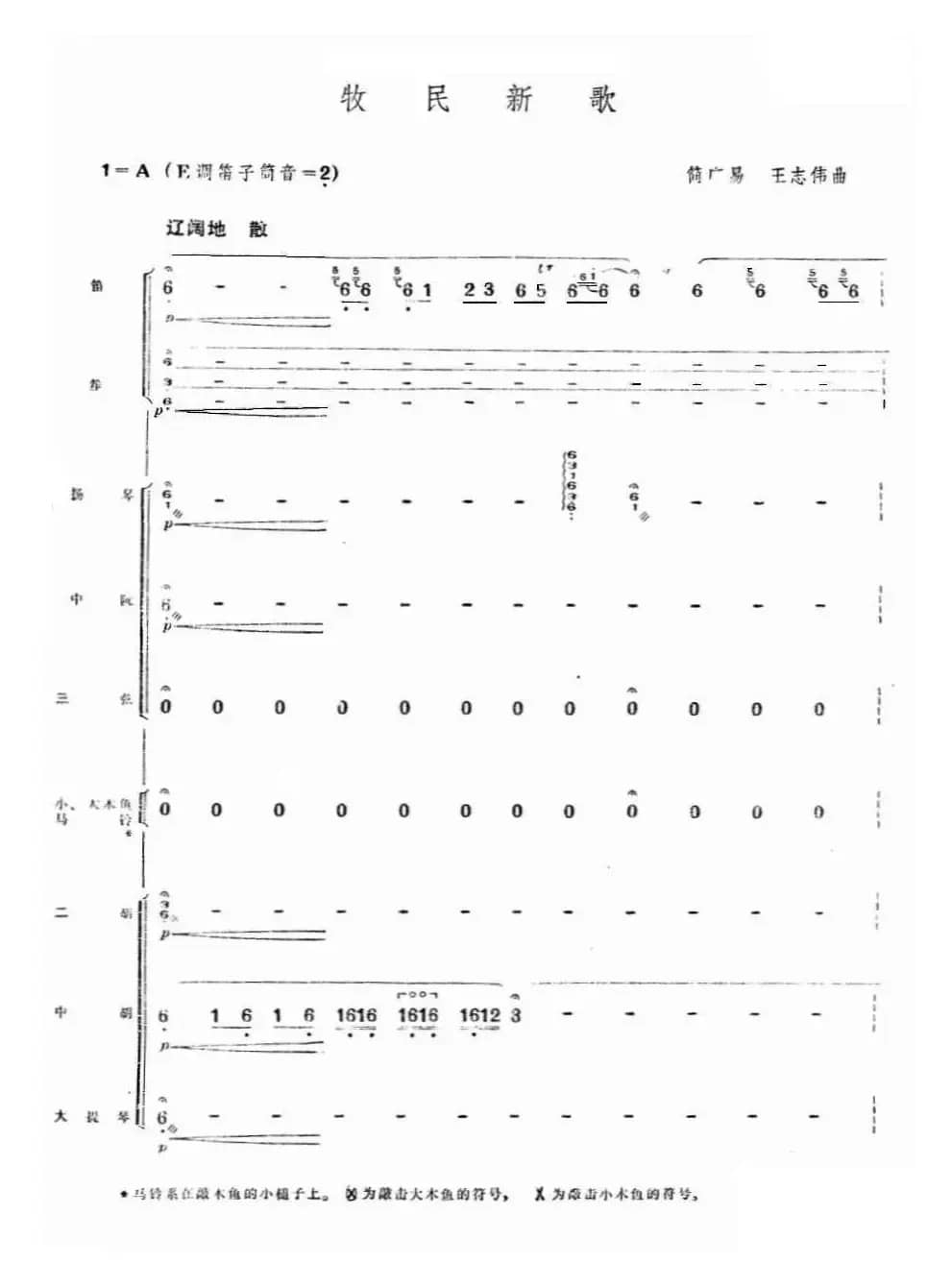 牧民新歌（总谱）