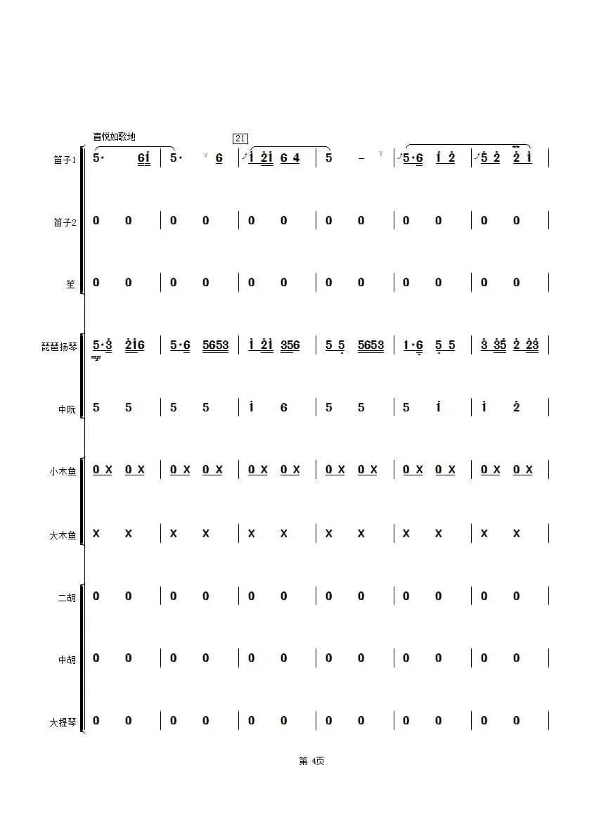 喜洋洋（民乐合奏总谱）