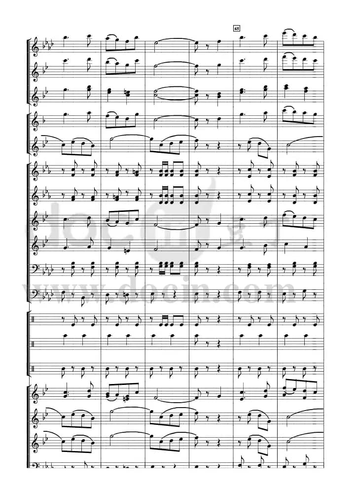 团结友谊进行曲( 军乐总谱)