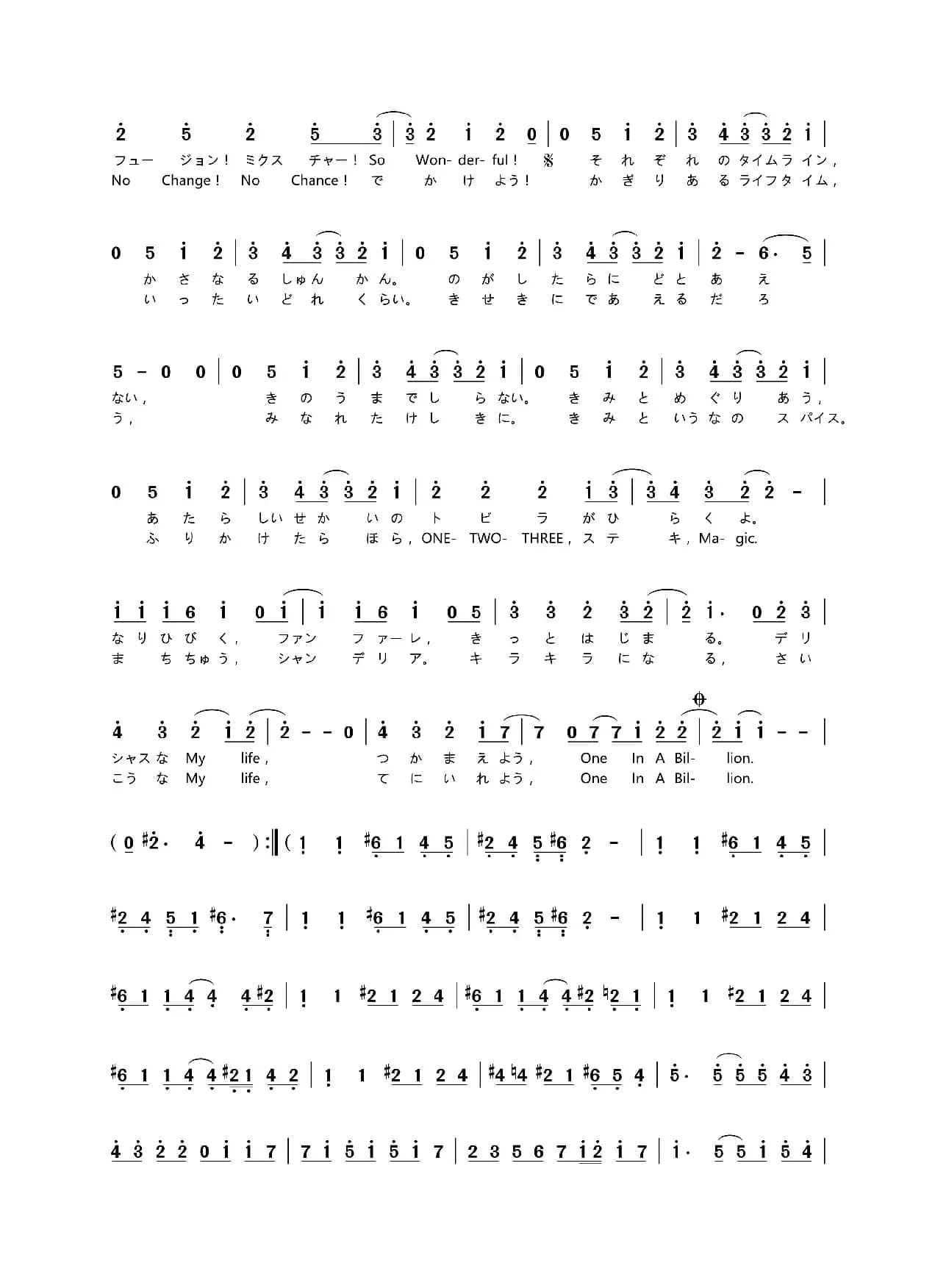 [日]One in a Billion（《异世界食堂》片头曲）