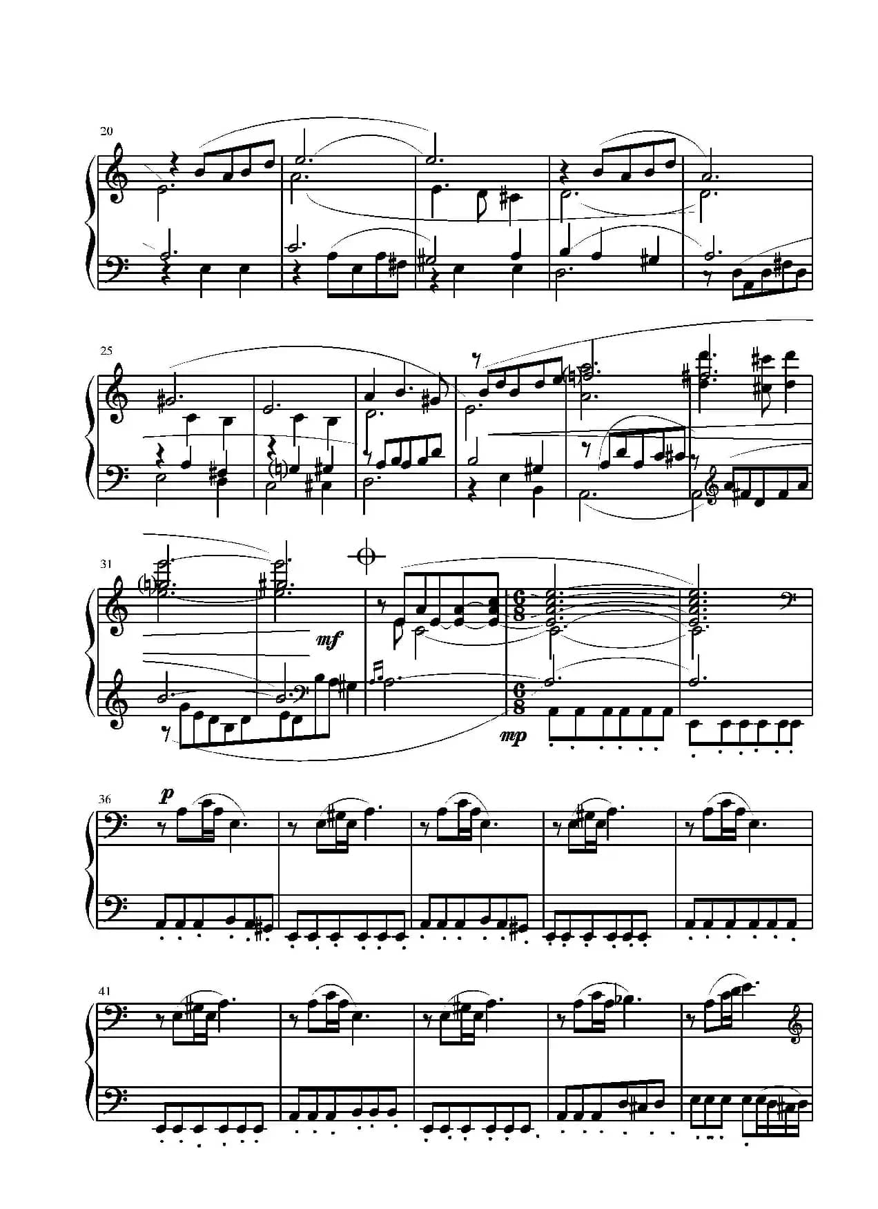 第二钢琴奏鸣曲（第二乐章）